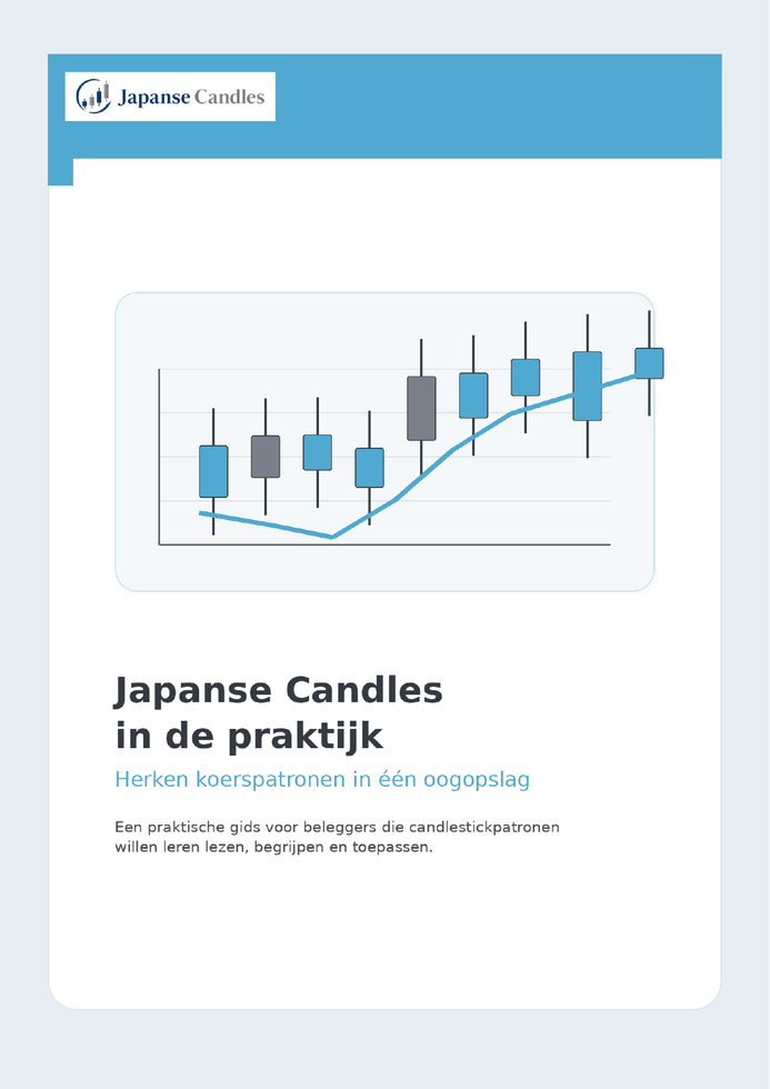 Cover van het gratis e-book Japanse Candles in de praktijk